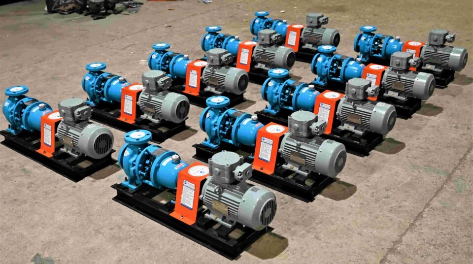 Centrifugal back pull out pumps supplied for highly flammable fluid in kerala.