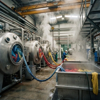 Textile and dyeing plant